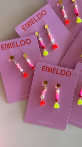 Jelly Pearl Beaded Earrings // red, pink, neons, golds