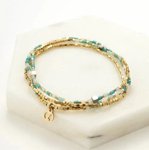 Ophelia Wrap Bracelet - Aqua
