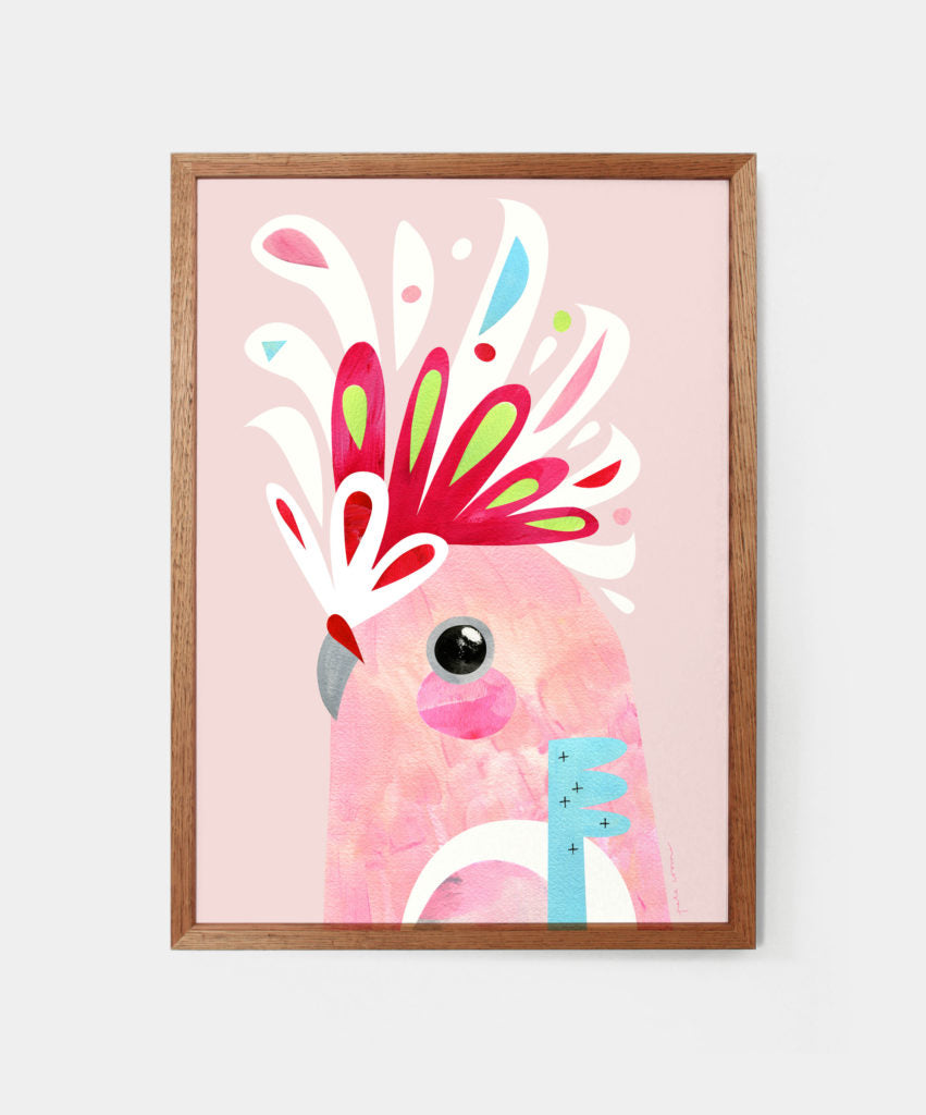 MAJOR MITCHELL COCKATOO FINE ART PRINT