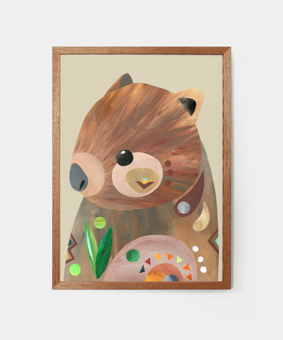 WOMBAT FINE ART PRINT