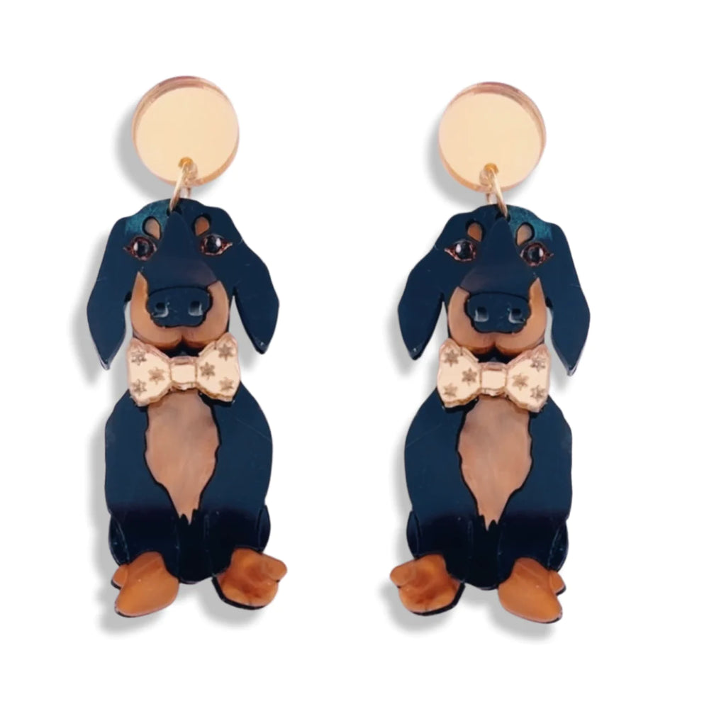 Dachshund Dangles - Black/Tan