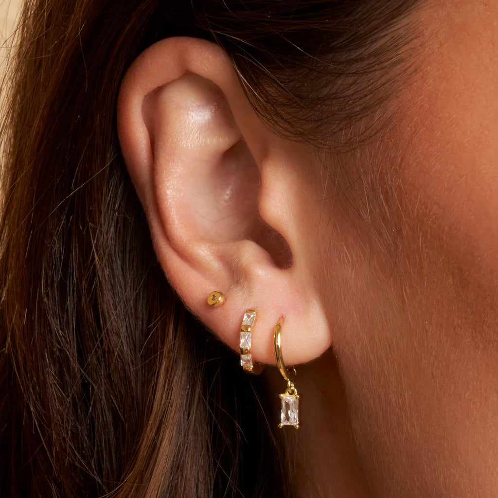 arms of eve Holi Gold Huggie Earrings