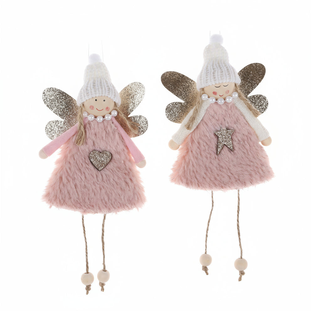 Angel with Beanie - Pink