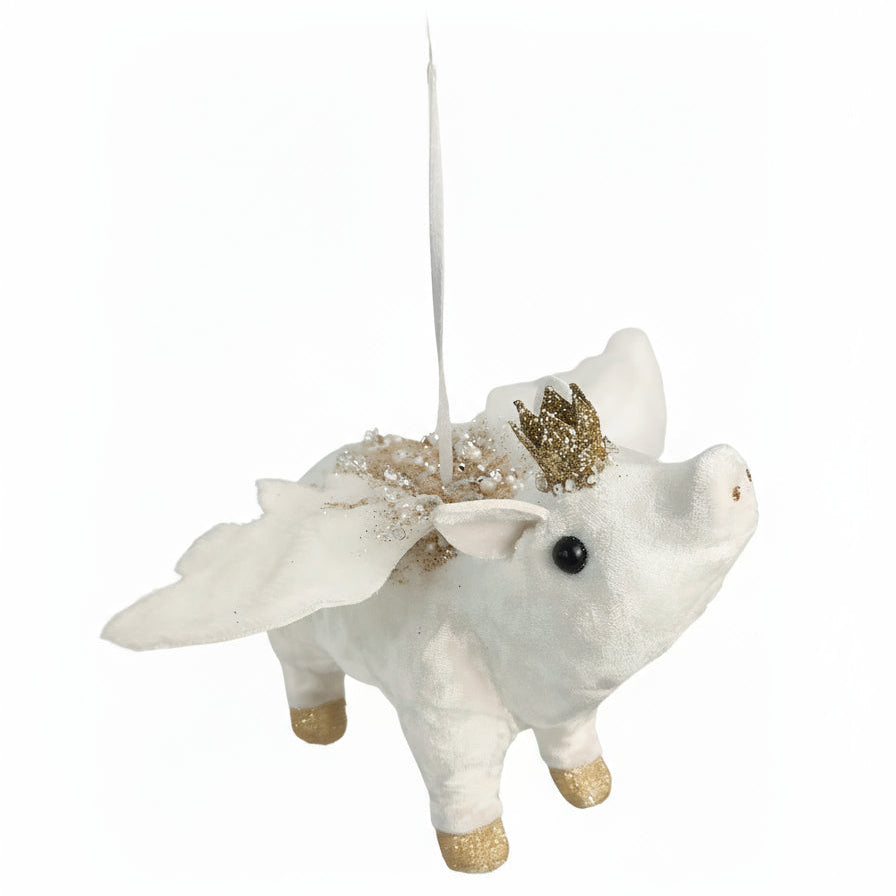 Glitter Velvet Flying Pig