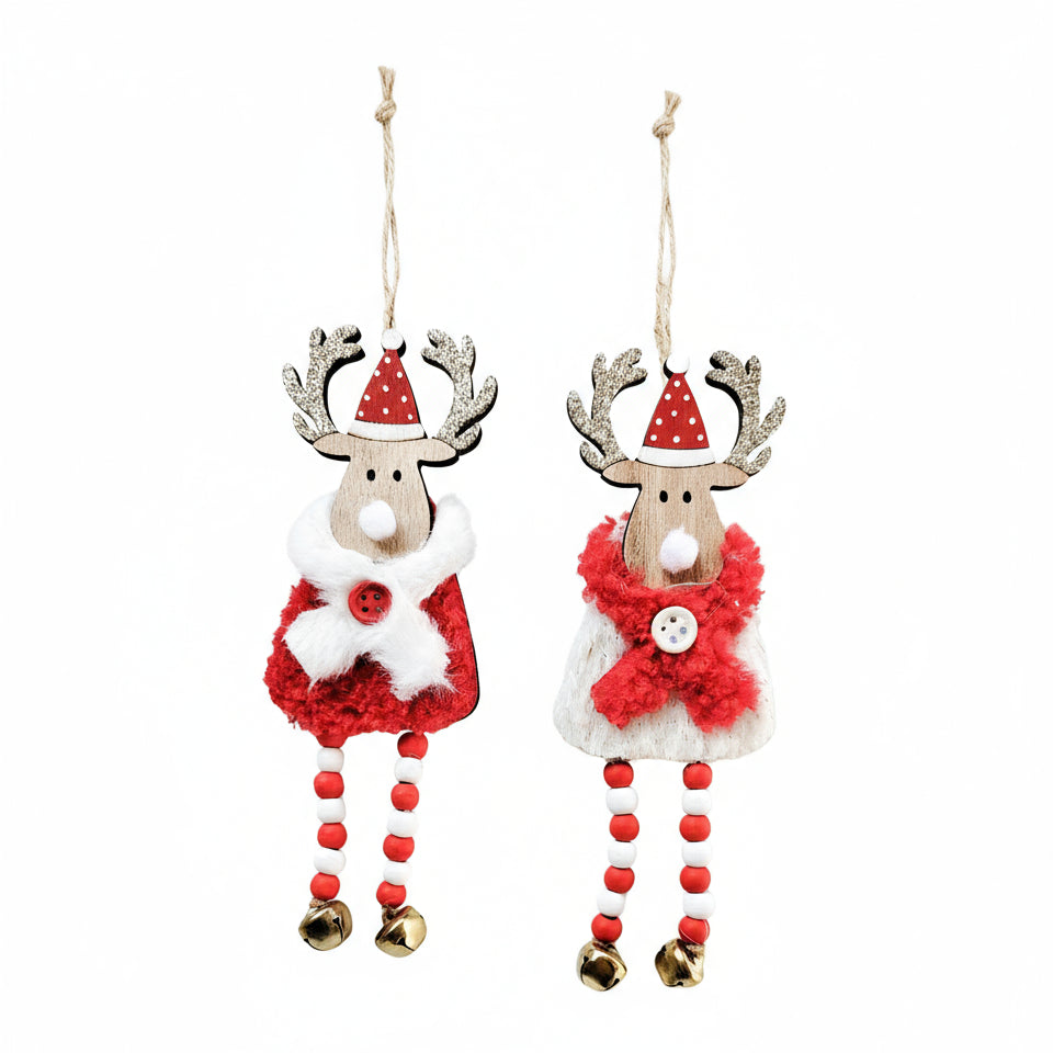 Cute Reindeer with Scarf - Red