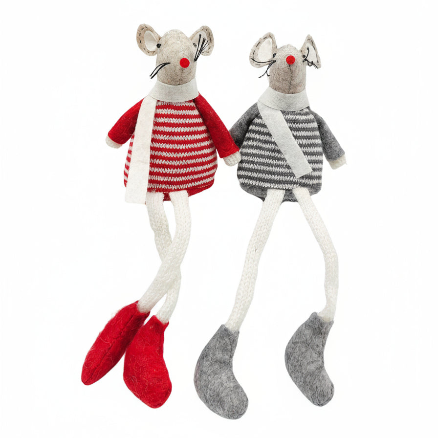 Tomte Mice - Red/Grey
