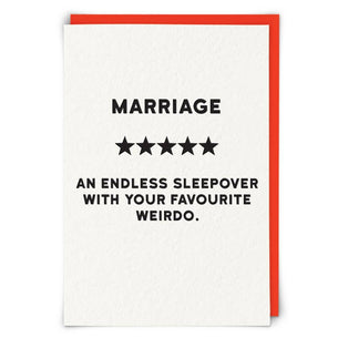 Marriage 5 Star Greetings Card