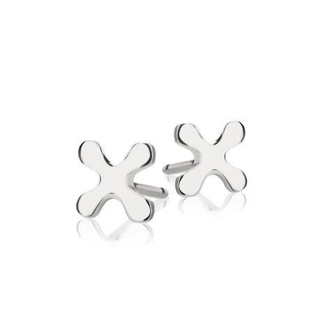 Tiny Sterling Silver Cross Studs