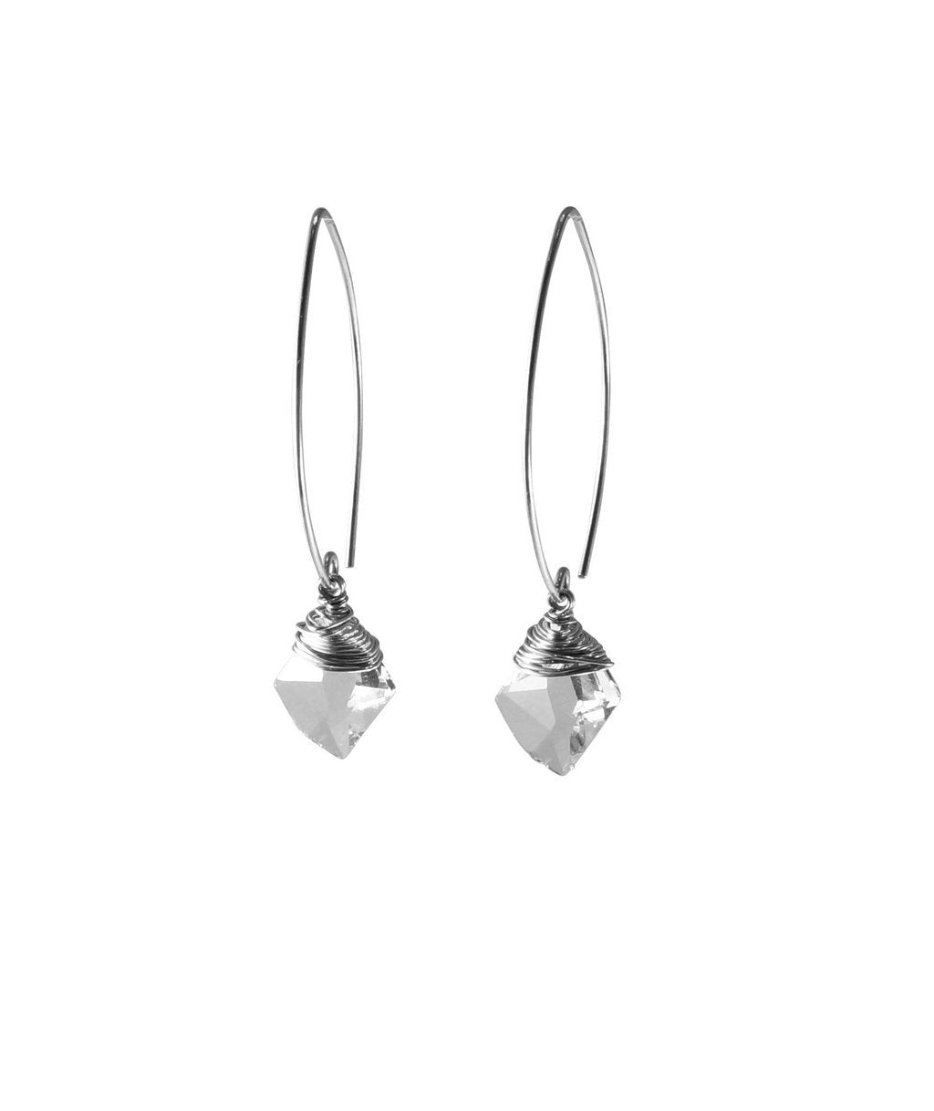 itutu Gold Filled Swarovski Crystal Bead Earrings