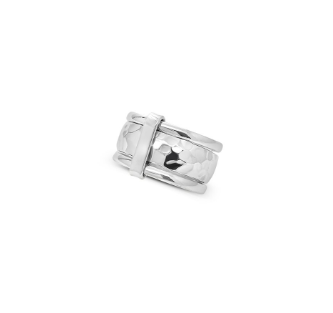 3 Band Sterling Silver Combination Ring