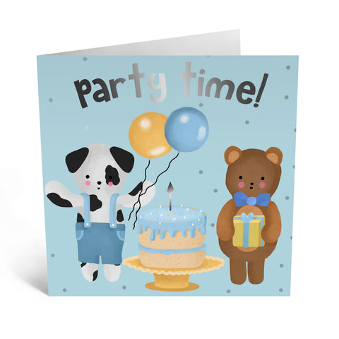 PARTY TIME BUNNY AND BEAR BLUE