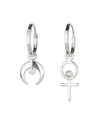 Kyoti Celestial Charmed Earrings - Silver