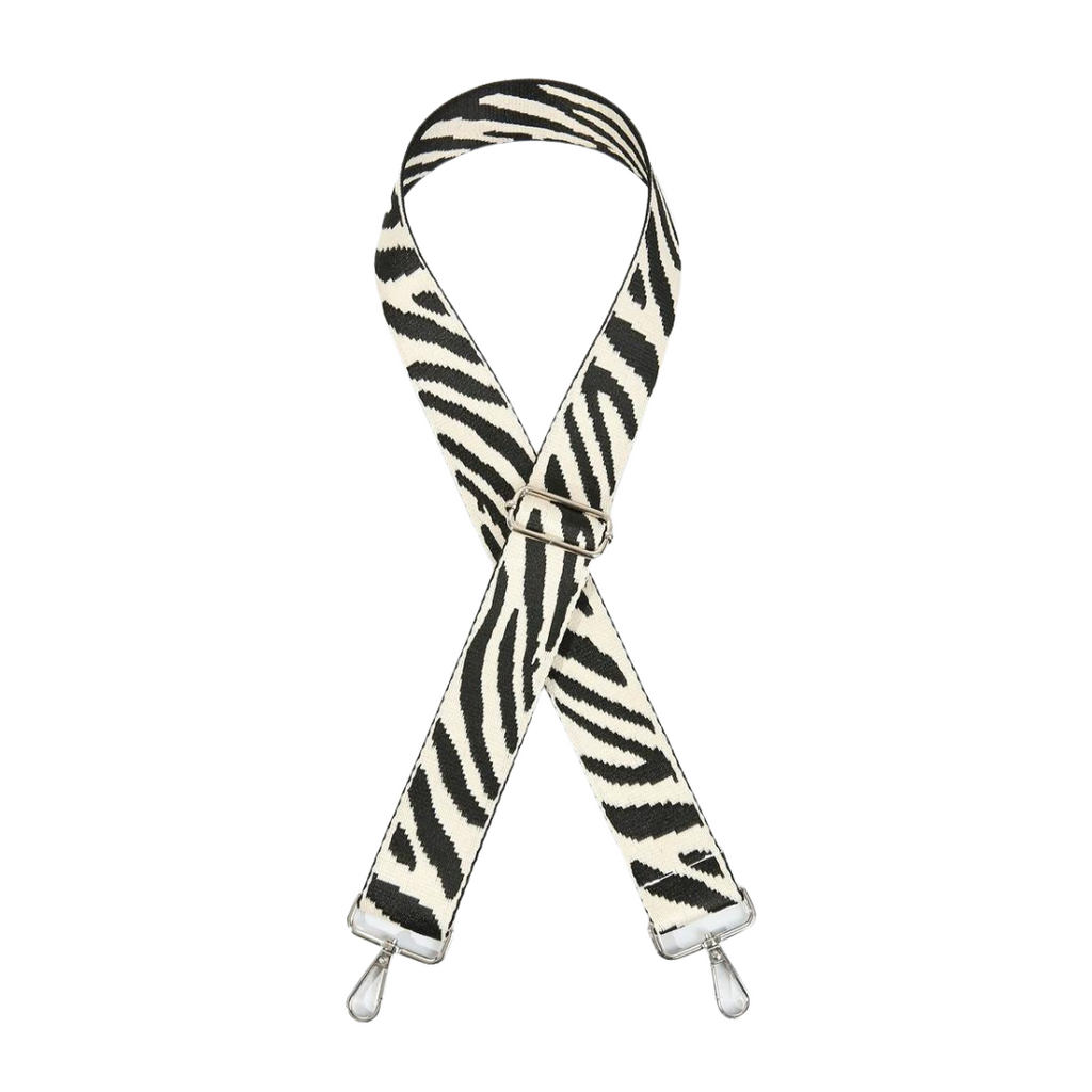 Zebra Bag Strap - Black/Cream