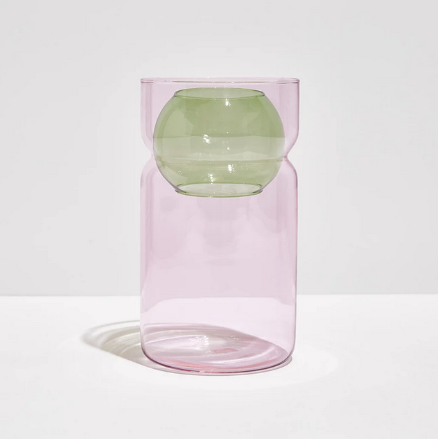 Fazeek Balance Vase - Pink + Green