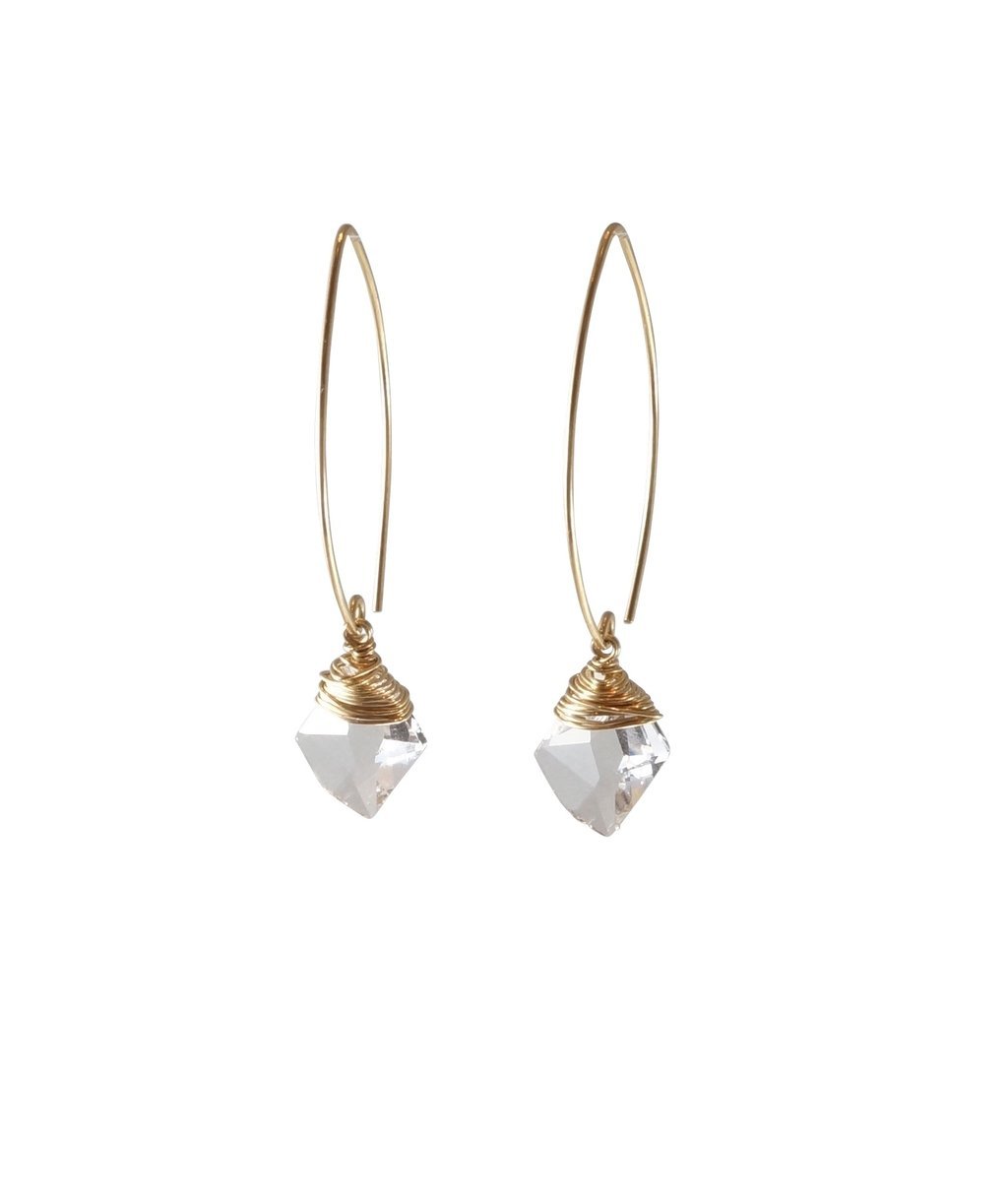 Sterling Silver Swarovski Crystal Beads Earrings