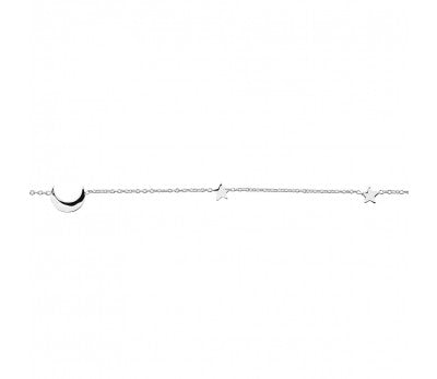 itutu KIDS Silver Moon and Star Bracelet