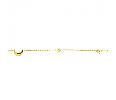itutu Tween Gold Moon and Star Bracelet