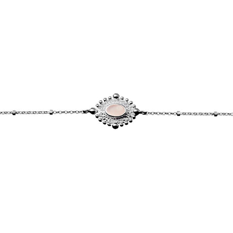 itutu Silver Rose Quartz Bracelet