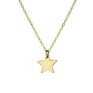 itutu Large Gold Star Charm Necklace