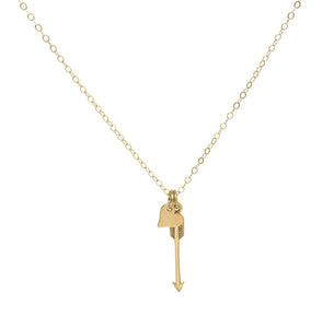 itutu Gold Heart and Arrow Necklace