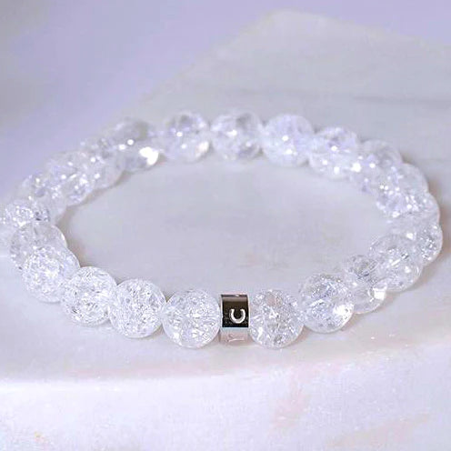 Clear Quartz (Crackle) Crystal Bracelet