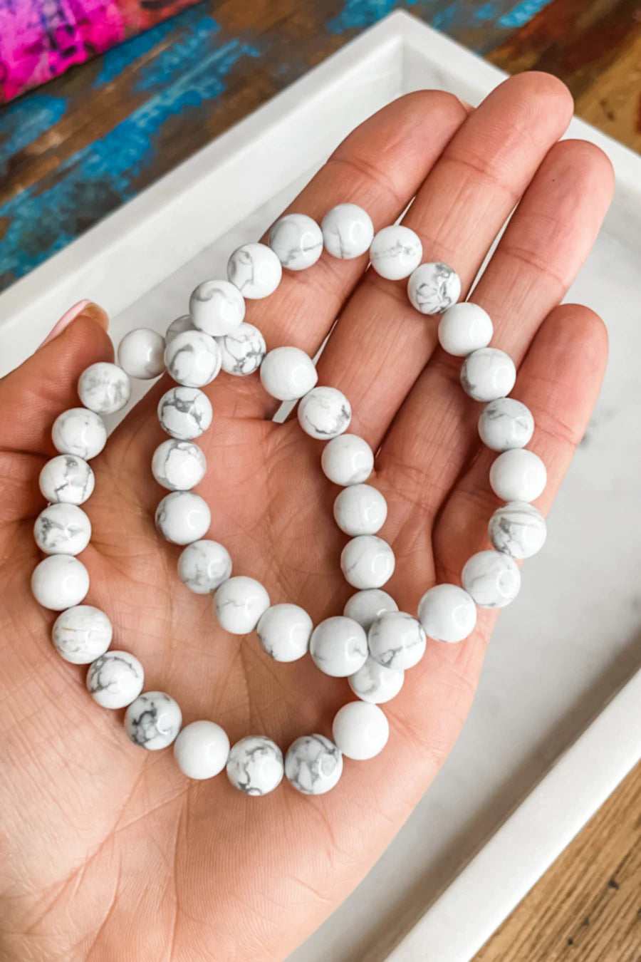Howlite Crystal Bracelet