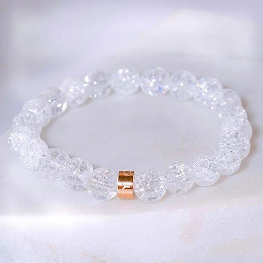 Clear Quartz (Crackle) Crystal Bracelet