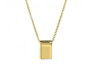 itutu Gold Plated Large Tag Necklace