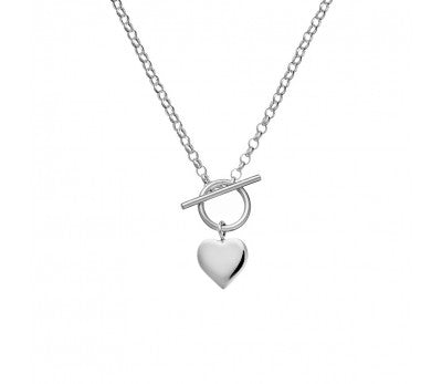 itutu Silver Small Heart Toggle Necklace