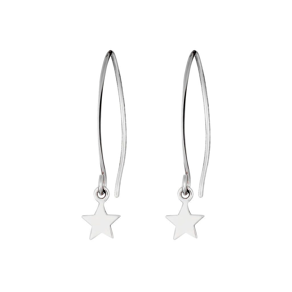 itutu Sterling Silver Star Drop Earrings
