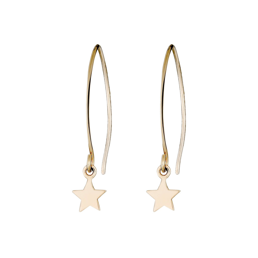 itutu Gold Star Drop Earrings