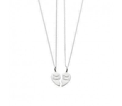itutu Sterling Silver Best Friends Necklace Set