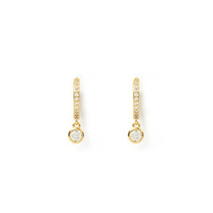 Rhodes Gold Earrings - Stone