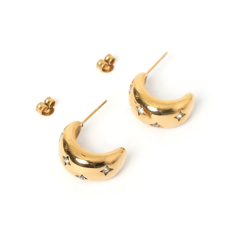 Juelz Hoop Earrings - Stone