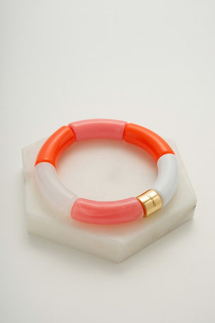 ZAFINO Tube Bangle - Coral