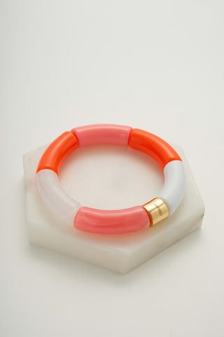 ZAFINO Tube Bangle - Coral