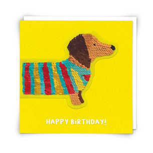 Sequin Sausage Dog Reusable Sequin Patch