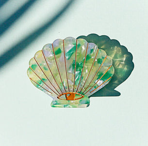 Green Mix Shell Clip