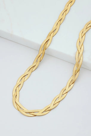 Snake Charm Necklace - Gold