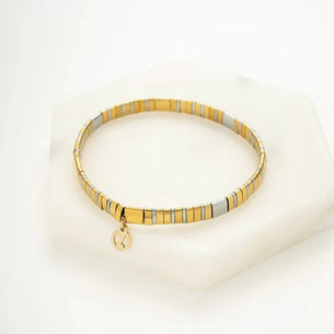 Tile Bracelet - Silver/Gold