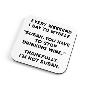 Susan Coaster - corked backed and reusable!