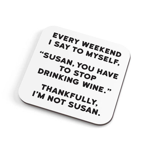 Susan Coaster - corked backed and reusable!