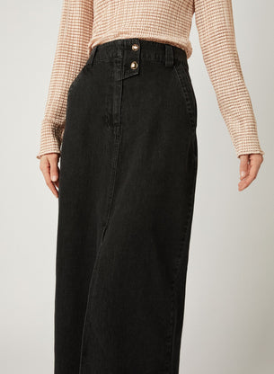 esmaee FLEETWOOD DENIM SKIRT - MIDNIGHT