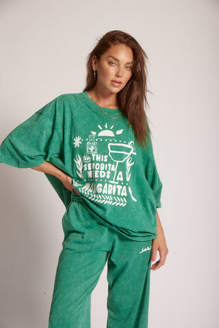 MARGIE TEE - FOREST GREEN