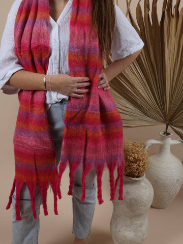 Fluffy Oversized Scarf - Alaska - Cotton Candy
