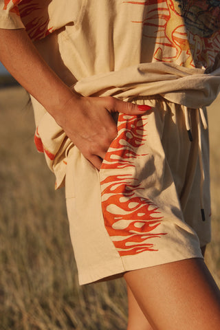 THE FLAMING COWBOY CHIDO SHORTS - SAND