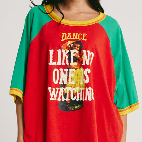 THE RAGLAN DANCE TEE - RED