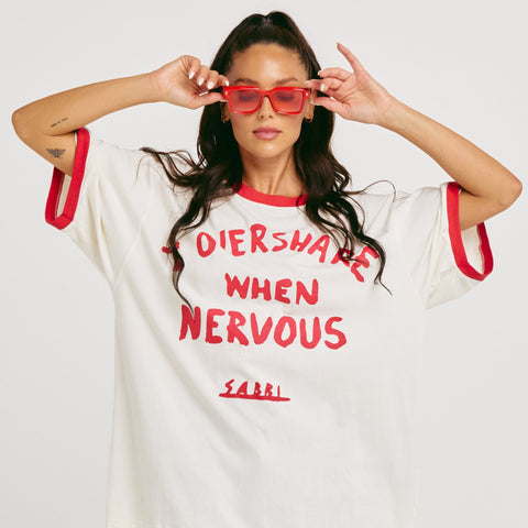 THE OVERSHARE TEE - CREAM