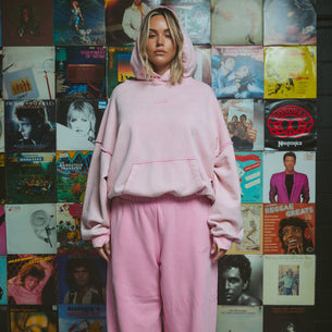 the basic hoodie pink sabbi

