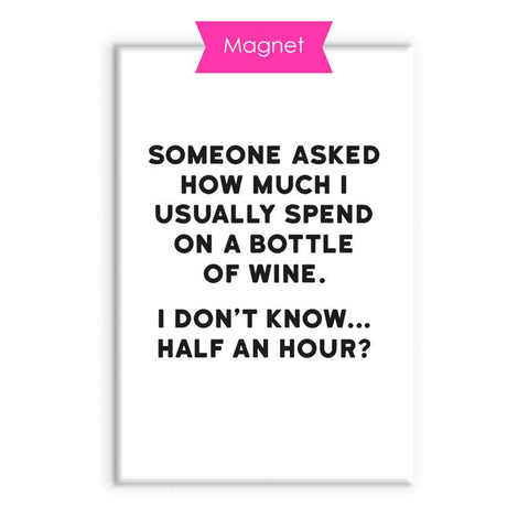 Bottle Of Wine Fridge Magnet